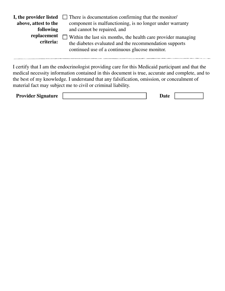 Request for Continuous Glucose Monitoring Device - Maryland, Page 3
