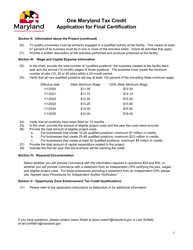 One Maryland Tax Credit Application for Final Certification - Maryland, Page 7