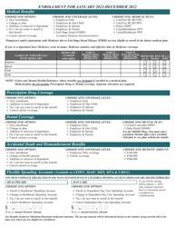 Satellite Employees Health Benefits Enrollment and Change Form - Maryland, Page 3