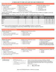 &quot;Contractual/Variable Hour Employees Health Benefits Enrollment and Change Form&quot; - Maryland, Page 3