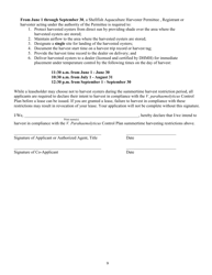 Joint Application for State Commercial Shellfish Aquaculture Lease and Corps of Engineers Federal Permit - Maryland, Page 9