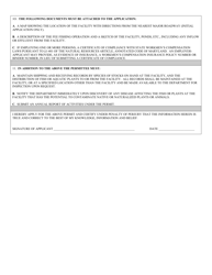 Fee Fishing Lake Permit Application - Maryland, Page 2