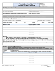 Document preview: Formulario DOC.231.21P Formulario De Cambio De Proveedor - Programa De Becas De Cuidado Infantil - Maryland (Spanish)