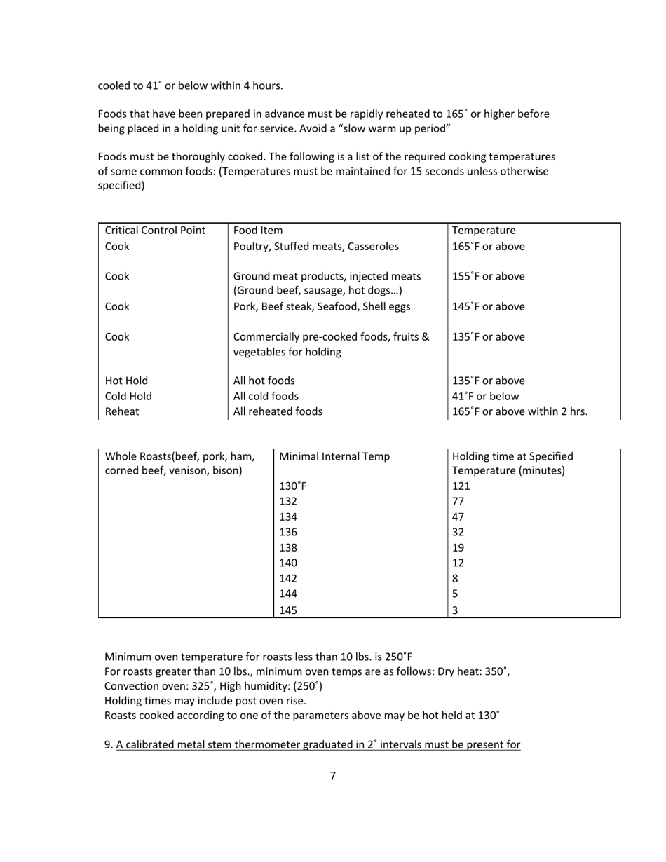 Application to Operate a Temporary Food Service Facility - Talbot County, Maryland, Page 7