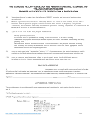Provider Application for Certification &amp; Participation - Healthy Kids/Early and Periodic Screening, Diagnosis and Treatment (Epsdt) Program - Maryland, Page 2
