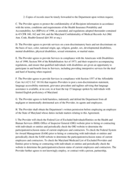Maryland Medical Assistance Provider Agreement - Maryland, Page 2