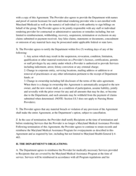 Maryland Medical Assistance Provider Agreement - Maryland, Page 5