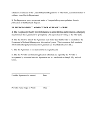 Maryland Medical Assistance Provider Agreement - Maryland, Page 6