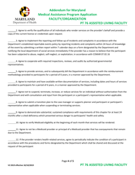 Addendum for Maryland Medical Assistance Program Application - Facility/Organization - Pt 76 Assisted Living Facility - Maryland, Page 4