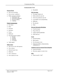 Communication Plan Template for Sha Projects - Maryland, Page 6