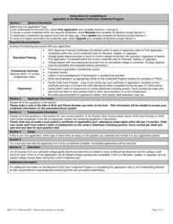 Form DOC.111.11 Maryland Child Care Credential Program Credential Application - Maryland, Page 3