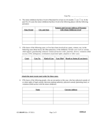 Form CC-DR-095 Counter-Complaint for Custody/Child Support - Maryland, Page 2