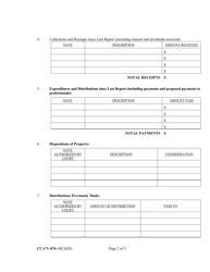 Form CC-CV-076 Final Report of Receiver or Assignee - Maryland, Page 2