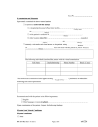 Form CC-GN-022 Medical Certificate - Cessation of Disability - Maryland, Page 2