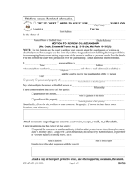 Document preview: Form CC-GN-051 Motion to Review Guardianship - Maryland