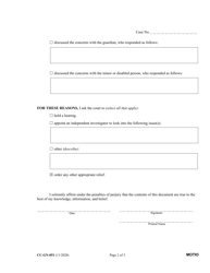 Form CC-GN-051 Motion to Review Guardianship - Maryland, Page 2