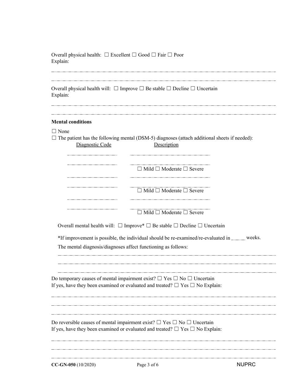 Form CC-GN-050 Nurse Practitioners Certificate - Maryland, Page 3