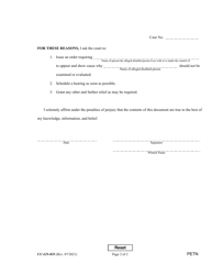 Form CC-GN-033 Petition for Appointment of Health Care Professionals - Maryland, Page 2