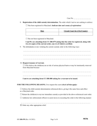 Form CC-DR-078 Petition for Enforcement of an Out-of-State Custody Order - Maryland, Page 3