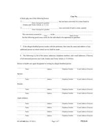 Form CC-GN-002 Petition for Guardianship of Alleged Disabled Person - Maryland, Page 3