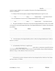 Form CC-GN-002 Petition for Guardianship of Alleged Disabled Person - Maryland, Page 5