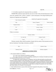 Form CC-GN-002 Petition for Guardianship of Alleged Disabled Person - Maryland, Page 7