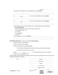 Form CC-DR-006 Petition to Modify Child Support - Maryland, Page 2