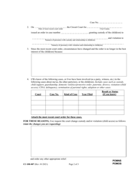 Form CC-DR-007 Petition to Modify Custody/Visitation (Child Access) - Maryland, Page 2