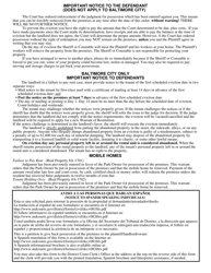 Form DC-CV-081 Petition for Warrant of Restitution - Maryland, Page 3