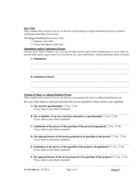 Form CC-GN-049 Pre-hearing Statement (Guardianship) - Maryland, Page 2