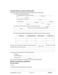 Form CC-GN-019 Physician&#039;s Certificate - Maryland, Page 2