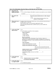 Form CC-CV-069 Proof of Claim - Maryland, Page 2
