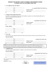 Form DC-030 Request for District Court Attorney Code/Address Change - Maryland, Page 2