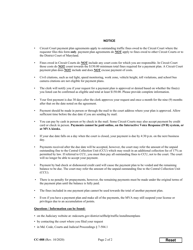 Form CC-088 Request for Traffic Violation(S) Payment Plan - Maryland, Page 2