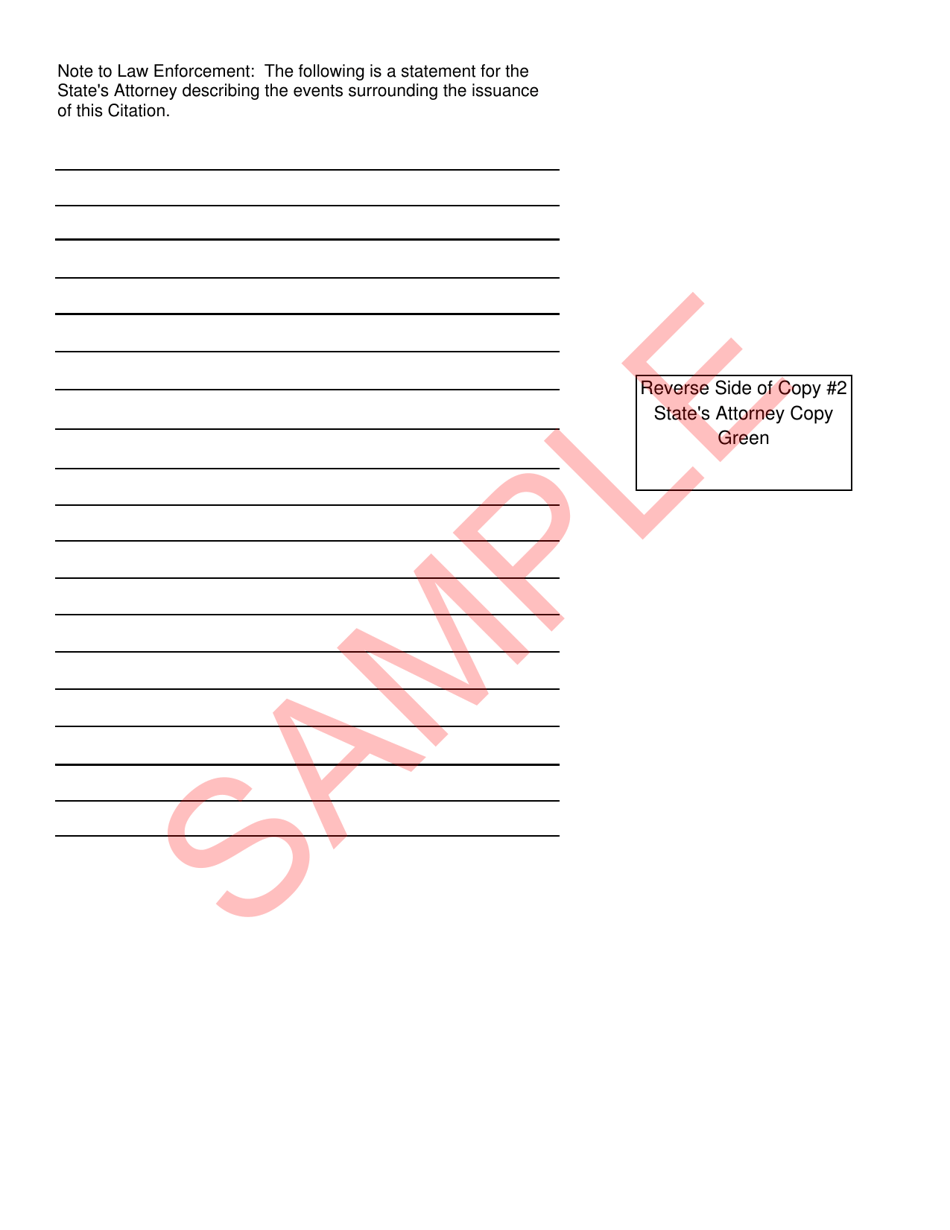 Form DC-CR-045 Uniform Criminal Citation - Sample - Maryland, Page 3