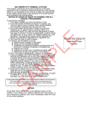 Form DC-CR-045 Uniform Criminal Citation - Sample - Maryland, Page 4