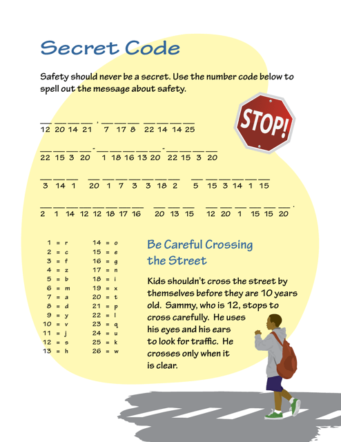 Secret Code - Safe Routes to School - Maryland