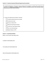 WCC Form VR01 Proposed Vocational Rehabilitation Plan - Maryland, Page 3