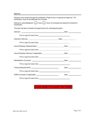 WCC Form VR01 Proposed Vocational Rehabilitation Plan - Maryland, Page 5