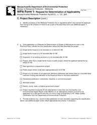 WPA Form 1 Request for Determination of Applicability - Massachusetts, Page 3