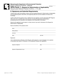 WPA Form 1 Request for Determination of Applicability - Massachusetts, Page 4