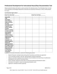 Professional Development for Instructional Hours/Days Documentation Tool - Michigan, Page 3