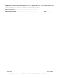 Professional Development for Instructional Hours/Days Documentation Tool - Michigan, Page 4