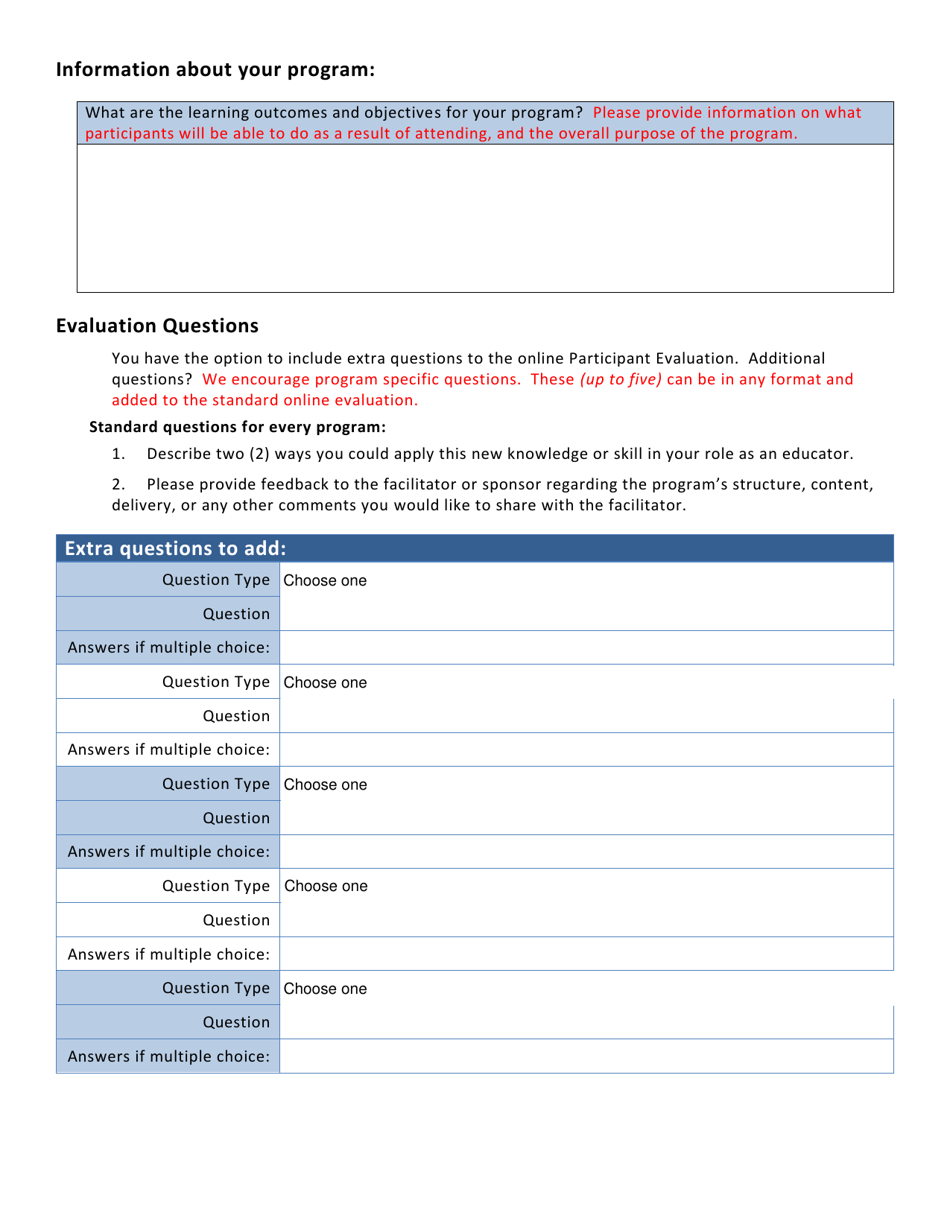 State Continuing Education Clock Hours (Scech) Program Application - Michigan, Page 4