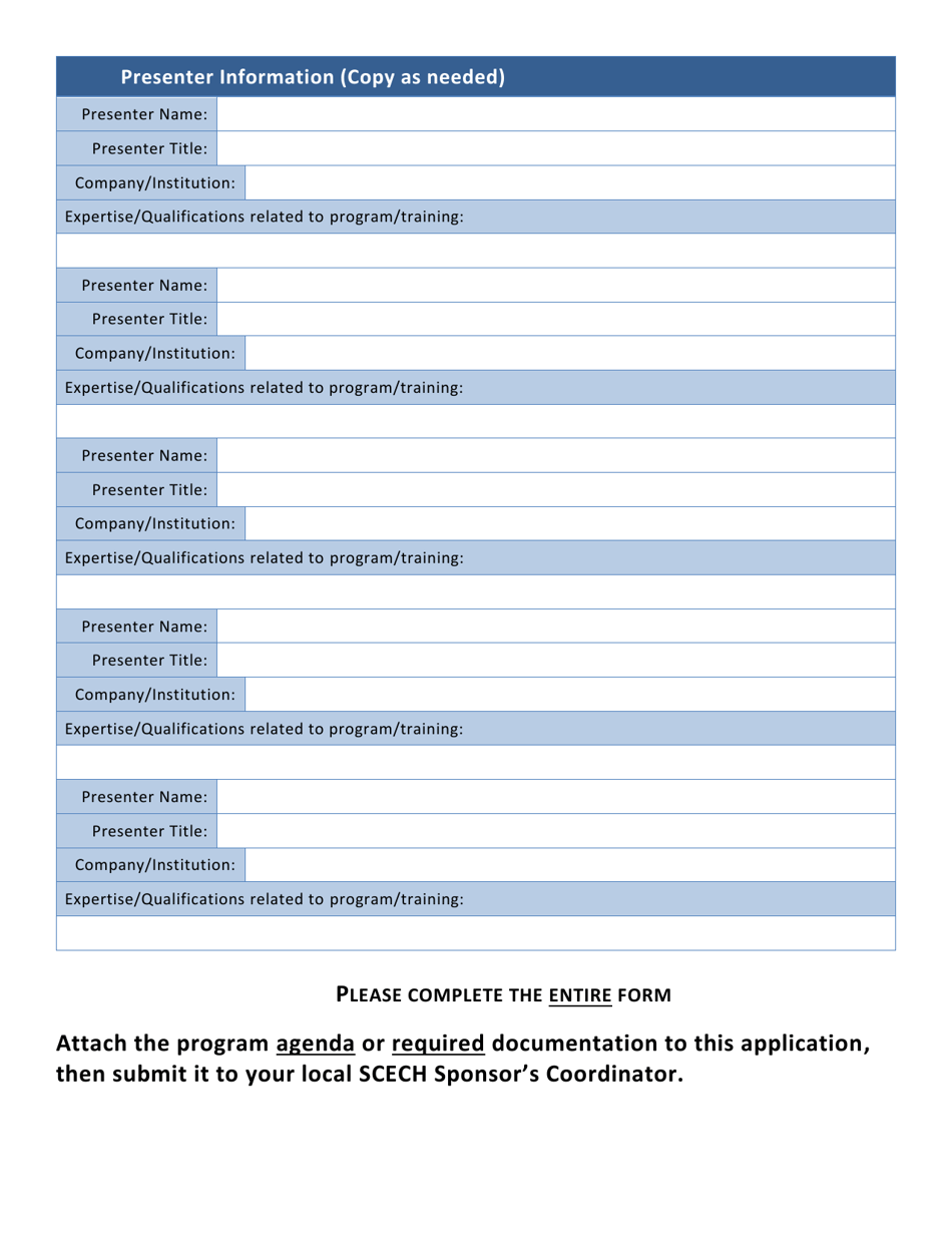 State Continuing Education Clock Hours (Scech) Program Application - Michigan, Page 5