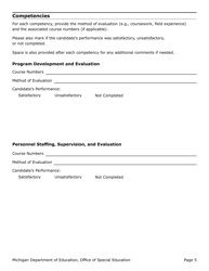Competency-Based Director of Special Education Evaluation Form - Michigan, Page 5