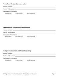 Competency-Based Director of Special Education Evaluation Form - Michigan, Page 6