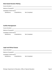 Competency-Based Director of Special Education Evaluation Form - Michigan, Page 8