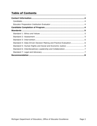 Standards-Based School Social Worker Evaluation Form - Michigan, Page 2
