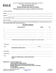 Form EQP6788 Application for the Edward Dunbar Rich Service Award - Michigan, Page 2
